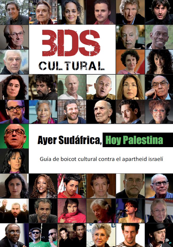 Guía BDS Cultural «Ayer Sudáfrica, hoy Palestina. Guía de boicot cultural contra el apartheid israelí».