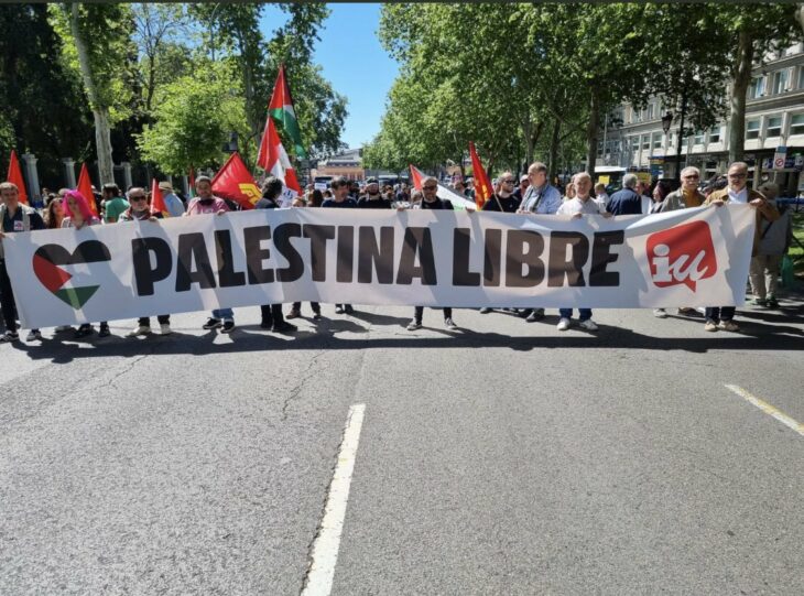 Mani en Madrid por Palestina