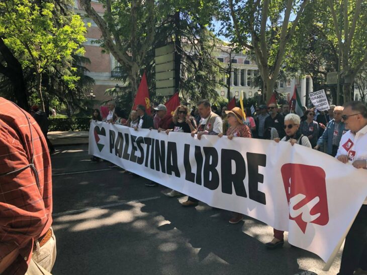 Mani en Madrid por Palestina