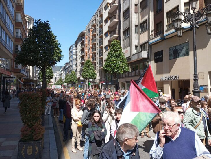 Manifestación por Palestina en Oviedo